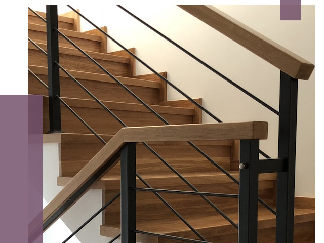 Обшивка металлической лестницы деревом в Лобне от 4389 руб.