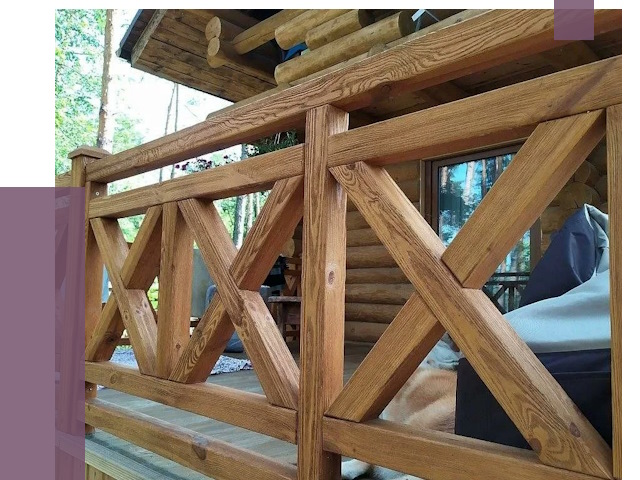 Деревянные перила под ключ в Лобне от 7745 руб. 