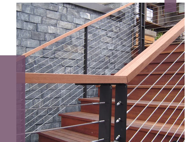 Тросовые перила под ключ в Лобне от 7848 руб.