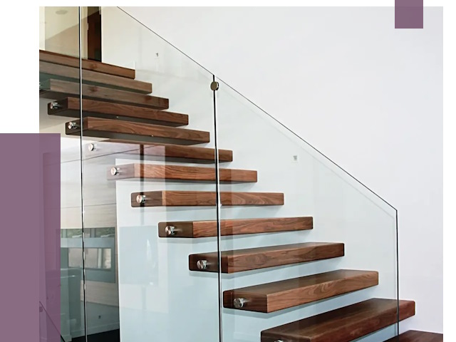 Стеклянные перила для лестницы в Лобне от 14973 руб.