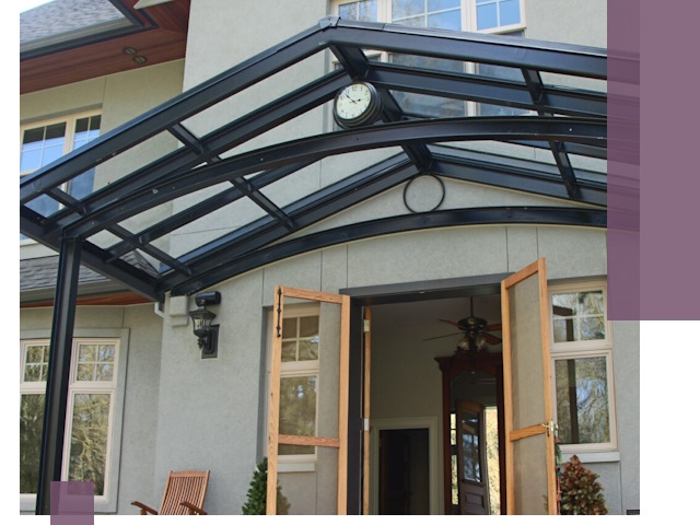 Изготовление и монтаж навесов и козырьков в Лобне