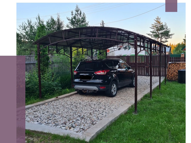 Навесы для автомобиля в Лобне от 13269 руб.  | ПРОЛЁТ-Лбн