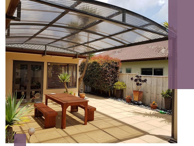 Навесы во двор под ключ в Лобне — изготовление и монтаж