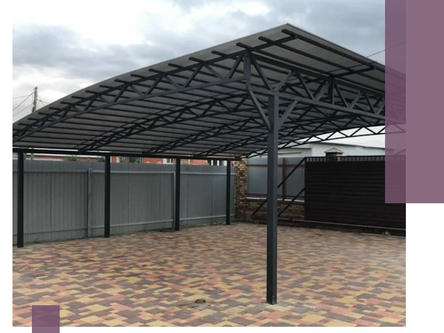 Металлические навесы под ключ в Лобне — изготовление и монтаж