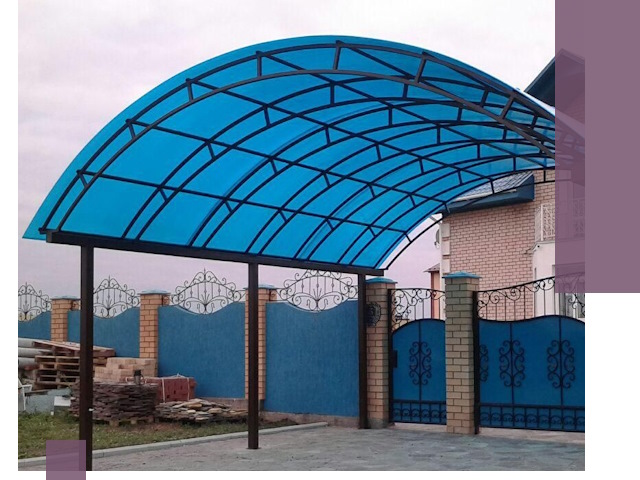Арочные навесы под ключ в Лобне — изготовление и монтаж