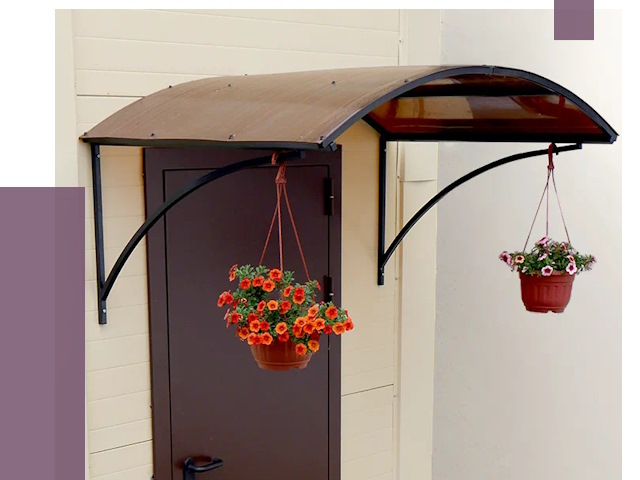 Козырьки над входом в Лобне от 14973 руб.  | ПРОЛЁТ-Лбн