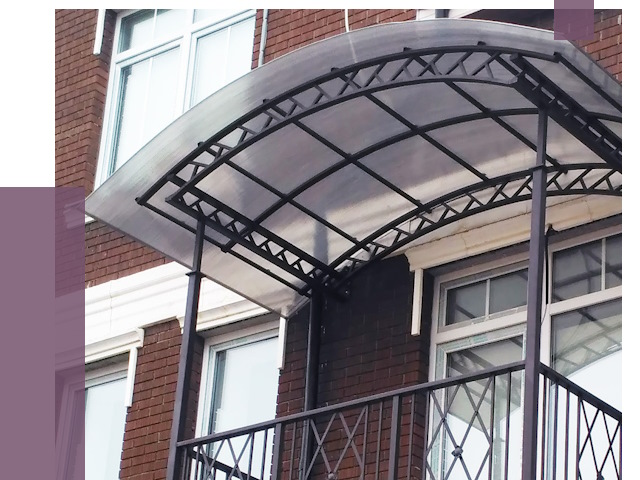 Козырьки над балконом в Лобне от 8725 руб.  | ПРОЛЁТ-Лбн