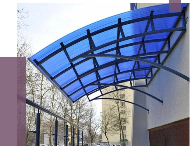 Козырьки из поликарбоната в Лобне от 4337 руб. под ключ | ПРОЛЁТ-Лбн