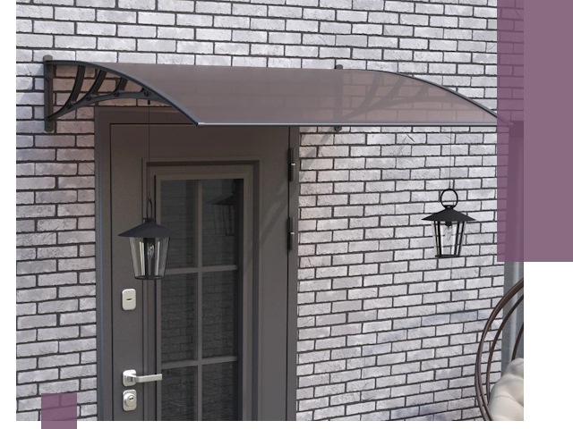 Недорогие козырьки и навесы под ключ в Лобне