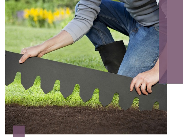 Металлические бордюры для газона в Лобне — изготовление и монтаж